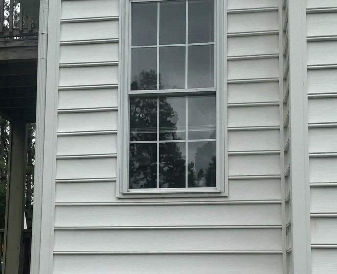 Same siding cleaned and restored